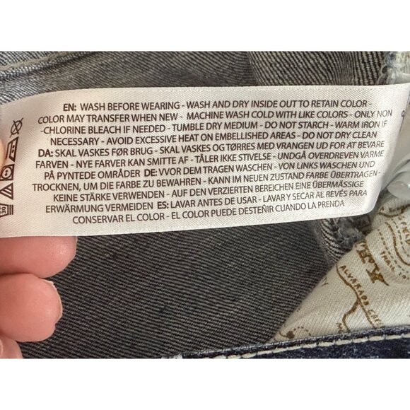 Ariat M4 Mens Relaxed Boot Cut Jeans Size 42 X 34 Blue Denim Whickered Western C - Picture 9 of 14